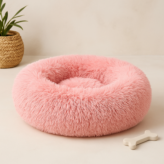Beruhigendes Donut-Bett für Hunde und Katzen