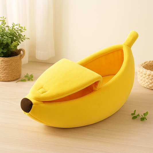 Bananen-Haustierbett – Lustiges Hunde- und Katzenhaus